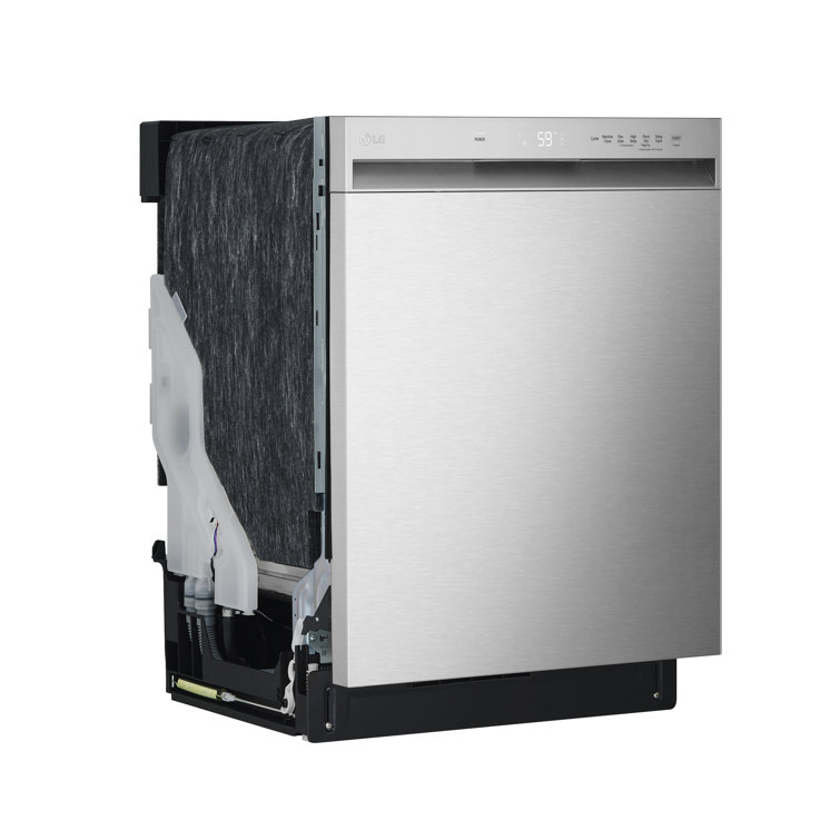 LG 24" 44 Decibel dBA Sliver BuiltIn Front Control Dishwasher Wayfair